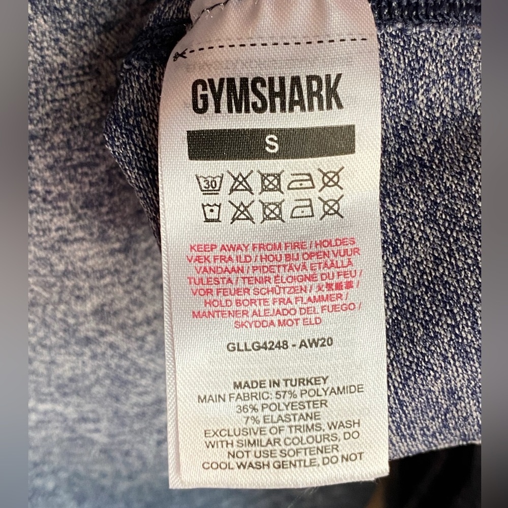Gymshark Flex High Waisted Full Length Leggings Blue Marl ( size S ) - Picture 5 of 5